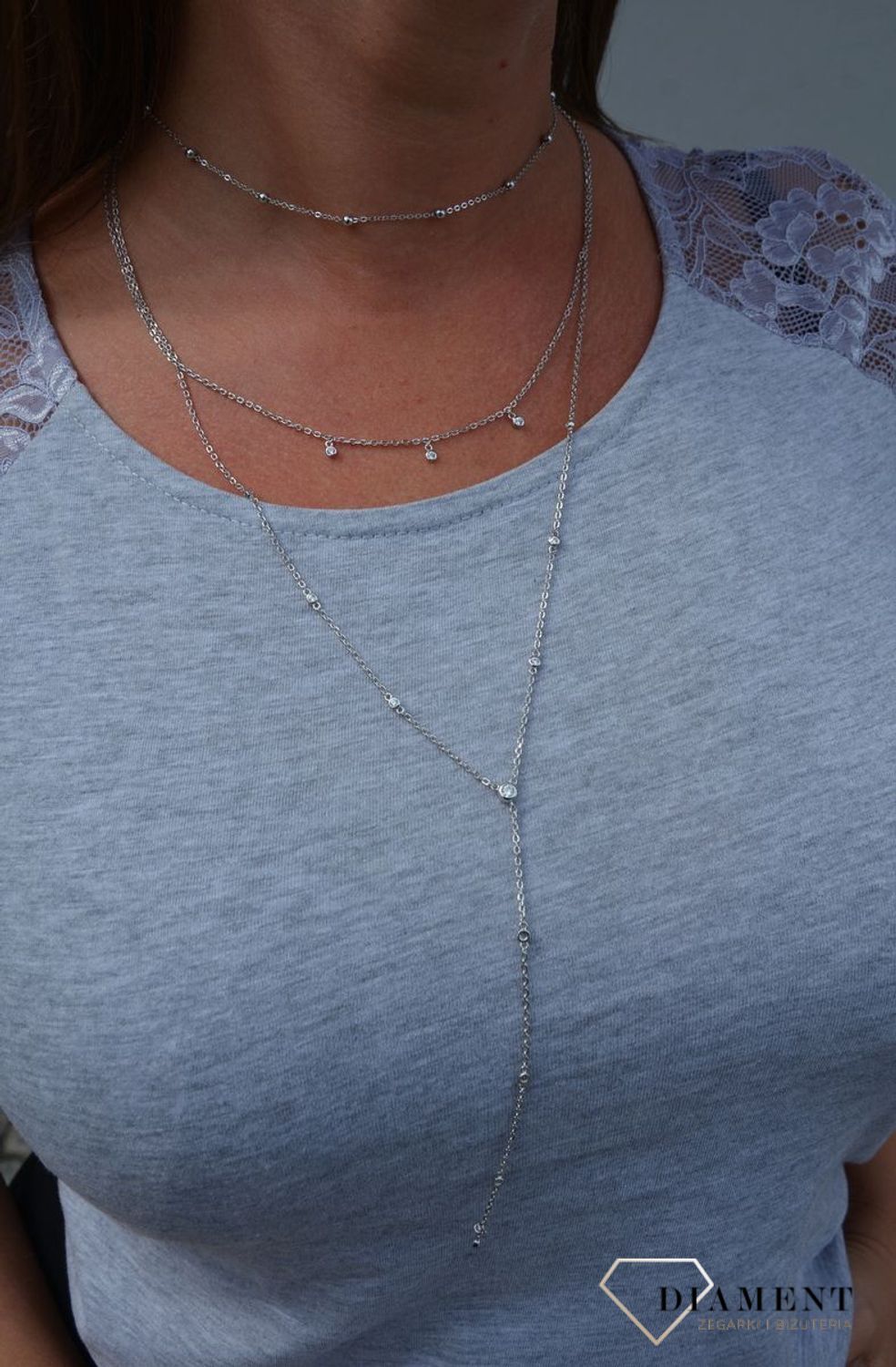 Naszyjnik srebrny potrójny kulki i cyrkonia DIA-NSZ-0069-925 S.jpg